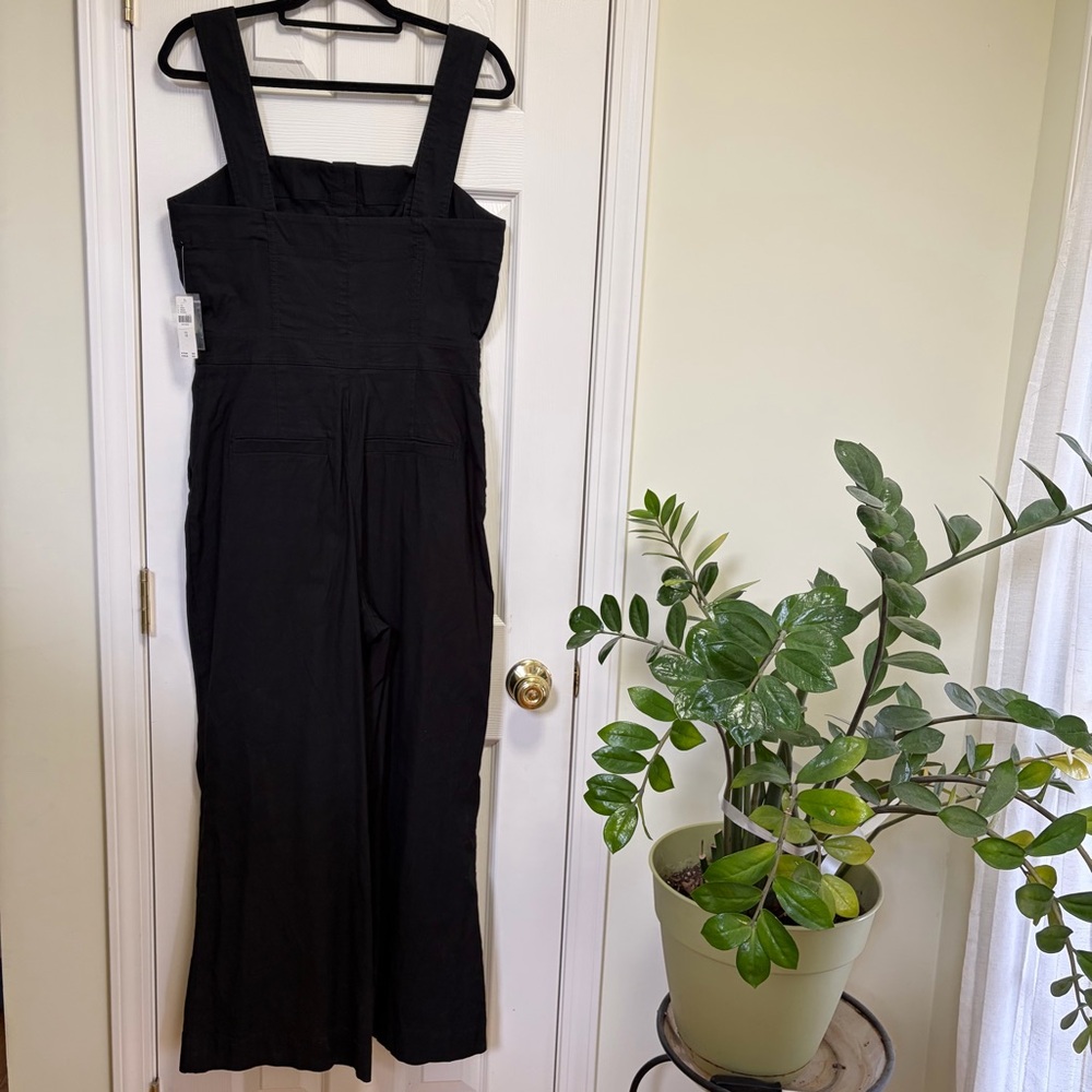 NWT Anthropologie Maueve Black Colette Wide leg Jumpsuit 12 - Picture 4 of 8